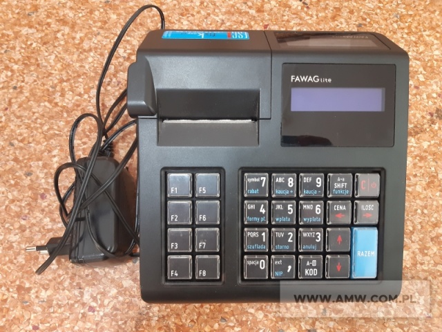 Kasy fiskalne – pakiet zawierający 6 poz. asort., w tym: kasy fiskalne FAWAG LITE 12-0102-13 – 4 szt., kasy fiskalne POSNET BINGO HS EJ 4.03 – 2 szt. 